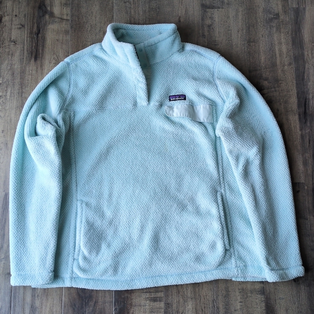 patagonia womens Size 2XL re-tool snap-t fleece pullover Blue